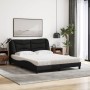 Cama con colchón de tela negro 160x200 cm de vidaXL, Camas y somieres - Ref: Foro24-3208543, Precio: 514,54 €, Descuento: %