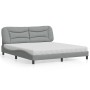 Bed with light gray fabric mattress 180x200 cm by vidaXL, Beds and slatted bases - Ref: Foro24-3208548, Price: 466,59 €, Disc...