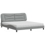 Bed with light gray fabric mattress 180x200 cm by vidaXL, Beds and slatted bases - Ref: Foro24-3208548, Price: 466,59 €, Disc...