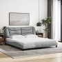 Bed with light gray fabric mattress 180x200 cm by vidaXL, Beds and slatted bases - Ref: Foro24-3208548, Price: 466,59 €, Disc...