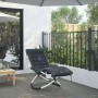 Geometric lounger with black and gray steel cushion by vidaXL, Loungers - Ref: Foro24-3213545, Price: 117,27 €, Discount: %