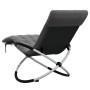 Geometric lounger with black and gray steel cushion by vidaXL, Loungers - Ref: Foro24-3213547, Price: 127,80 €, Discount: %