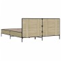 Estructura cama madera ingeniería metal roble Sonoma 140x200 cm de vidaXL, Camas y somieres - Ref: Foro24-3279998, Precio: 16...