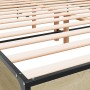 Sonoma oak metal engineered wood bed frame 140x200 cm by vidaXL, Beds and slatted bases - Ref: Foro24-3279998, Price: 161,99 ...