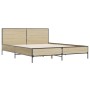 Estructura cama madera ingeniería metal roble Sonoma 120x200 cm de vidaXL, Camas y somieres - Ref: Foro24-3279993, Precio: 15...