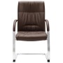 Brown synthetic leather cantilever office chair by vidaXL, Office chairs - Ref: Foro24-289343, Price: 106,54 €, Discount: %