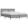 Estructura cama madera ingeniería metal gris Sonoma 135x190 cm de vidaXL, Camas y somieres - Ref: Foro24-3280030, Precio: 162...