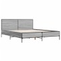 Estructura cama madera ingeniería metal gris Sonoma 135x190 cm de vidaXL, Camas y somieres - Ref: Foro24-3280030, Precio: 162...