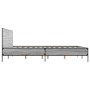 Estructura cama madera ingeniería metal gris Sonoma 135x190 cm de vidaXL, Camas y somieres - Ref: Foro24-3280030, Precio: 162...