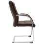 Brown synthetic leather cantilever office chair by vidaXL, Office chairs - Ref: Foro24-289343, Price: 106,54 €, Discount: %