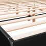 Engineered wood and black metal bed frame 140x190cm by vidaXL, Beds and slatted bases - Ref: Foro24-3280032, Price: 164,49 €,...