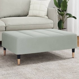 Light gray velvet footstool 77x55x31 cm by vidaXL, Ottomans - Ref: Foro24-4007393, Price: 86,99 €, Discount: %