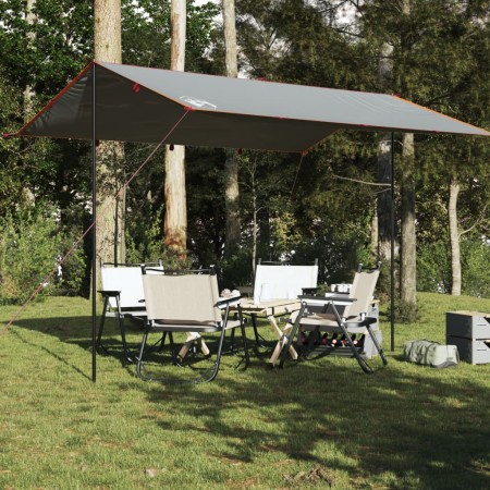 Graue und orangefarbene wasserdichte Campingplane 400 x 294 cm von vidaXL, Zelte - Ref: Foro24-94663, Preis: 36,46 €, Rabatt: %