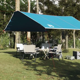 Lona de camping impermeable azul 420x440 cm de vidaXL, Tiendas de campaña - Ref: Foro24-94677, Precio: 62,99 €, Descuento: %