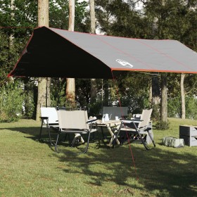 Graue und orangefarbene wasserdichte Campingplane 420 x 440 cm von vidaXL, Zelte - Ref: Foro24-94675, Preis: 50,17 €, Rabatt: %