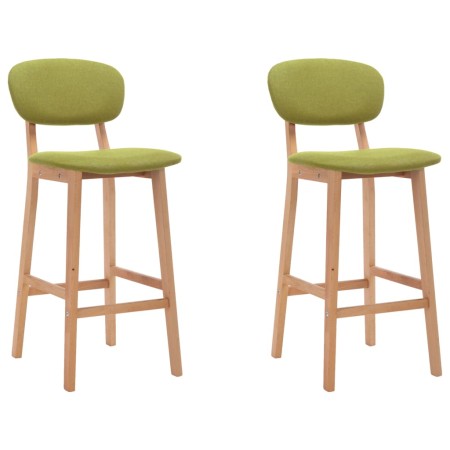 Kitchen stools 2 units green fabric by vidaXL, Kitchen stools - Ref: Foro24-289372, Price: 150,57 €, Discount: %