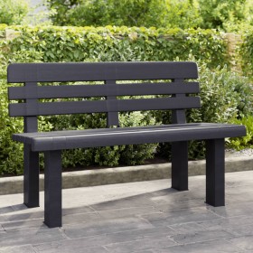 Anthracite gray polypropylene garden bench 110x52x71 cm by vidaXL, garden benches - Ref: Foro24-4009380, Price: 75,54 €, Disc...