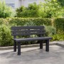 Anthrazitgraue Gartenbank aus Polypropylen, 110 x 52 x 71 cm von vidaXL, Gartenbänke - Ref: Foro24-4009380, Preis: 75,54 €, R...