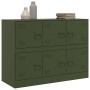 Aparador de acero verde oliva 99x39x73 cm de vidaXL, Aparadores - Ref: Foro24-841797, Precio: 189,99 €, Descuento: %