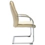 Silla de oficina voladiza de cuero sintético crema de vidaXL, Sillas de oficina - Ref: Foro24-289344, Precio: 138,04 €, Descu...