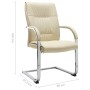 Silla de oficina voladiza de cuero sintético crema de vidaXL, Sillas de oficina - Ref: Foro24-289344, Precio: 138,04 €, Descu...