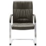 Silla de oficina voladiza de cuero sintético gris de vidaXL, Sillas de oficina - Ref: Foro24-289342, Precio: 130,73 €, Descue...