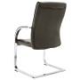 Silla de oficina voladiza de cuero sintético gris de vidaXL, Sillas de oficina - Ref: Foro24-289342, Precio: 130,73 €, Descue...