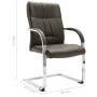 Silla de oficina voladiza de cuero sintético gris de vidaXL, Sillas de oficina - Ref: Foro24-289342, Precio: 130,73 €, Descue...