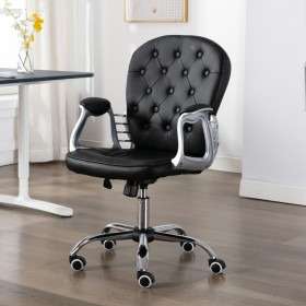 Black Faux Leather Swivel Office Chair by vidaXL, Office chairs - Ref: Foro24-289363, Price: 130,98 €, Discount: %