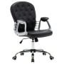 Silla de oficina giratoria de cuero sintético negro de vidaXL, Sillas de oficina - Ref: Foro24-289363, Precio: 130,98 €, Desc...