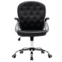 Silla de oficina giratoria de cuero sintético negro de vidaXL, Sillas de oficina - Ref: Foro24-289363, Precio: 130,98 €, Desc...