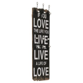 LOVE LIFE wall coat rack with 6 hooks 120x40 cm by vidaXL, Hat and coat racks - Ref: Foro24-245853, Price: 54,32 €, Discount: %