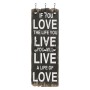 LOVE LIFE wall coat rack with 6 hooks 120x40 cm by vidaXL, Hat and coat racks - Ref: Foro24-245853, Price: 54,32 €, Discount: %