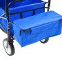 Carrito de mano plegable de acero con capota azul de vidaXL, Carretillas de carga - Ref: Foro24-147590, Precio: 94,26 €, Desc...