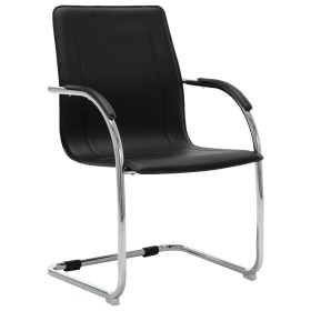 Black synthetic leather cantilever office chair by vidaXL, Office chairs - Ref: Foro24-289355, Price: 98,83 €, Discount: %