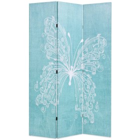 Biombo divisor plegable 120x170 cm mariposa azul de vidaXL, Divisores de ambientes - Ref: Foro24-245885, Precio: 78,99 €, Des...