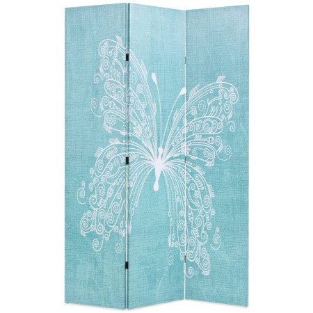 Biombo divisor plegable 120x170 cm mariposa azul de vidaXL, Divisores de ambientes - Ref: Foro24-245885, Precio: 89,13 €, Des...