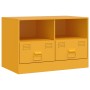 Steel TV stand in mustard yellow, 67x39x44 cm by vidaXL, TV Furniture - Ref: Foro24-841745, Price: 95,82 €, Discount: %