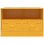 Steel TV stand in mustard yellow, 67x39x44 cm by vidaXL, TV Furniture - Ref: Foro24-841745, Price: 95,82 €, Discount: %