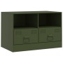 Mueble para TV de acero verde oliva 67x39x44 cm de vidaXL, Muebles TV - Ref: Foro24-841747, Precio: 95,82 €, Descuento: %