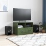 Mueble para TV de acero verde oliva 67x39x44 cm de vidaXL, Muebles TV - Ref: Foro24-841747, Precio: 95,82 €, Descuento: %