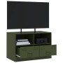 Mueble para TV de acero verde oliva 67x39x44 cm de vidaXL, Muebles TV - Ref: Foro24-841747, Precio: 95,82 €, Descuento: %