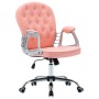 Pink Faux Leather Swivel Office Chair by vidaXL, Office chairs - Ref: Foro24-289361, Price: 138,80 €, Discount: %