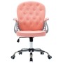 Silla de oficina giratoria de cuero sintético rosa de vidaXL, Sillas de oficina - Ref: Foro24-289361, Precio: 136,39 €, Descu...