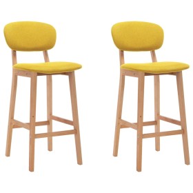 Kitchen stools 2 units fabric mustard yellow by vidaXL, Kitchen stools - Ref: Foro24-289374, Price: 157,28 €, Discount: %