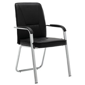 Silla de oficina de cuero sintético negra de vidaXL, Sillas de oficina - Ref: Foro24-289354, Precio: 116,99 €, Descuento: %