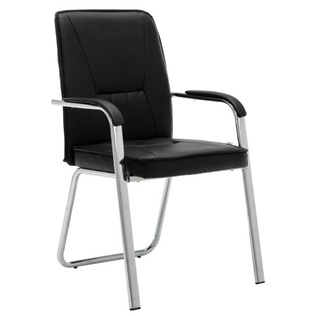 Silla de oficina de cuero sintético negra de vidaXL, Sillas de oficina - Ref: Foro24-289354, Precio: 116,63 €, Descuento: %