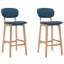 Kitchen stools 2 units blue fabric by vidaXL, Kitchen stools - Ref: Foro24-289371, Price: 151,44 €, Discount: %