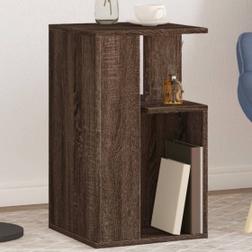 Mesa auxiliar madera de ingeniería roble marrón 35x35x60 cm de vidaXL, Mesas de centro - Ref: Foro24-840743, Precio: 41,99 €,...