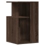 Mesa auxiliar madera de ingeniería roble marrón 35x35x60 cm de vidaXL, Mesas de centro - Ref: Foro24-840743, Precio: 40,96 €,...